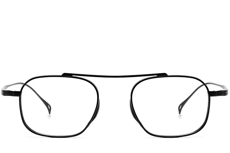 Gafas de aviador de titanio negro #BS1913-0135