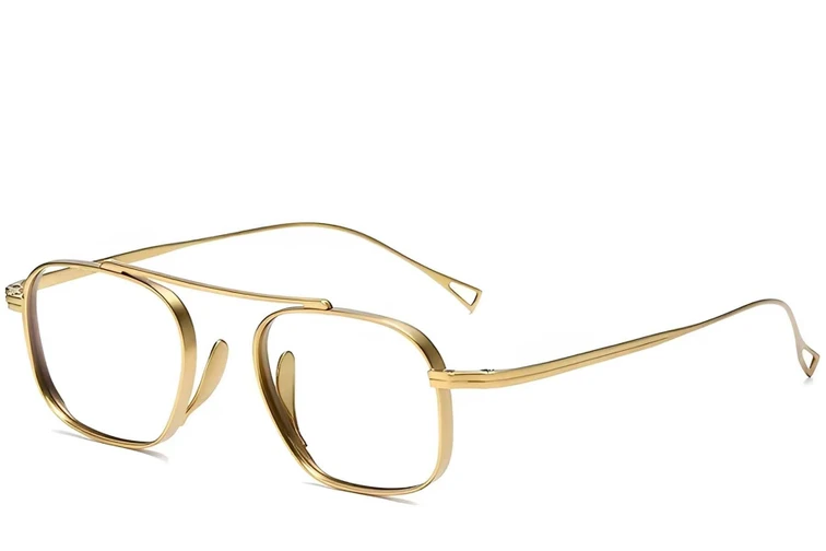 Gafas de aviador de titanio dorado #BS1913-0136