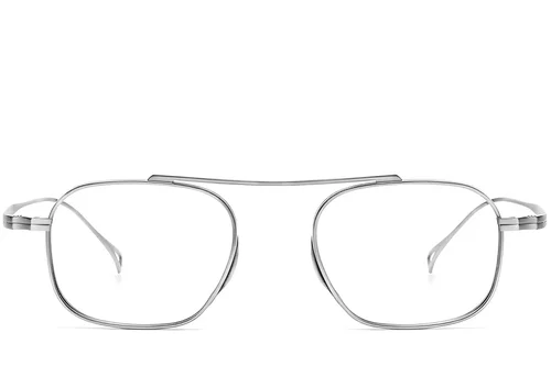 Lunettes aviateur en titane argenté #BS1913-0137