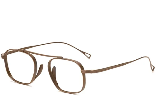 Lunettes aviateur en cuivre et titane #BS1913-0138