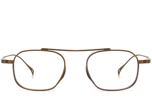 Lunettes aviateur en cuivre et titane #BS1913-0138