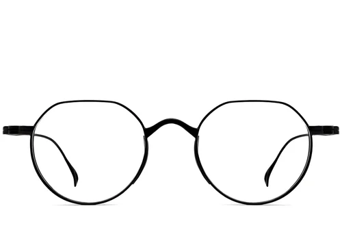 Lunettes géométriques noires en titane #BS1913-0139