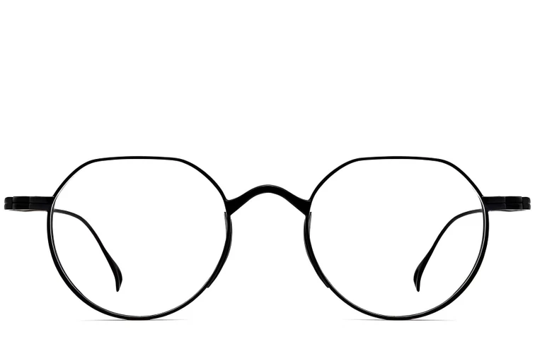 Geometric Black Titanium Glasses #BS1913-0139