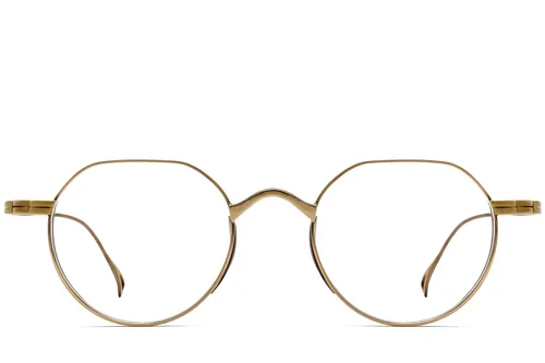 Lunettes géométriques en titane doré #BS1913-0140