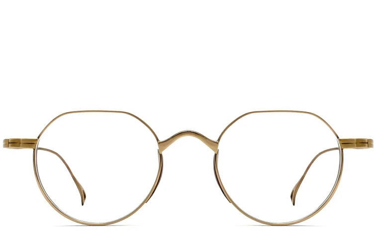 Geometric Golden Titanium Glasses #BS1913-0140