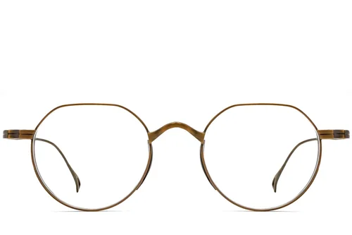 Lunettes géométriques en cuivre et titane #BS1913-0142
