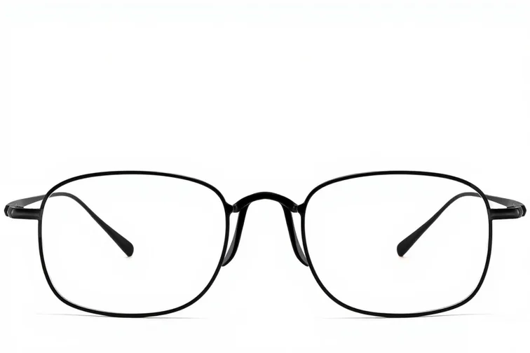 Gafas rectangulares de titanio negro #BS1913-0143