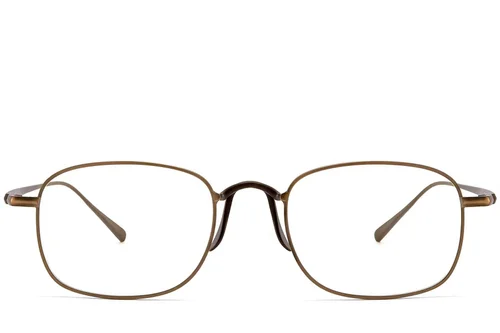 Lunettes rectangulaires en titane marron #BS1913-0144