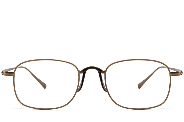 Rechteckige braune Titanbrille #BS1913-0144