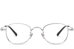 Oval Silver Titanium Glasses #BS1913-0147