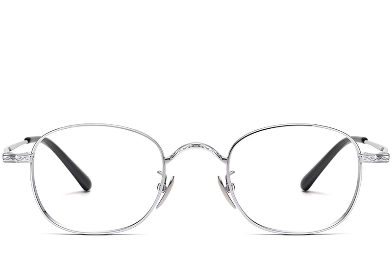 Oval Silver Titanium Glasses #BS1913-0147
