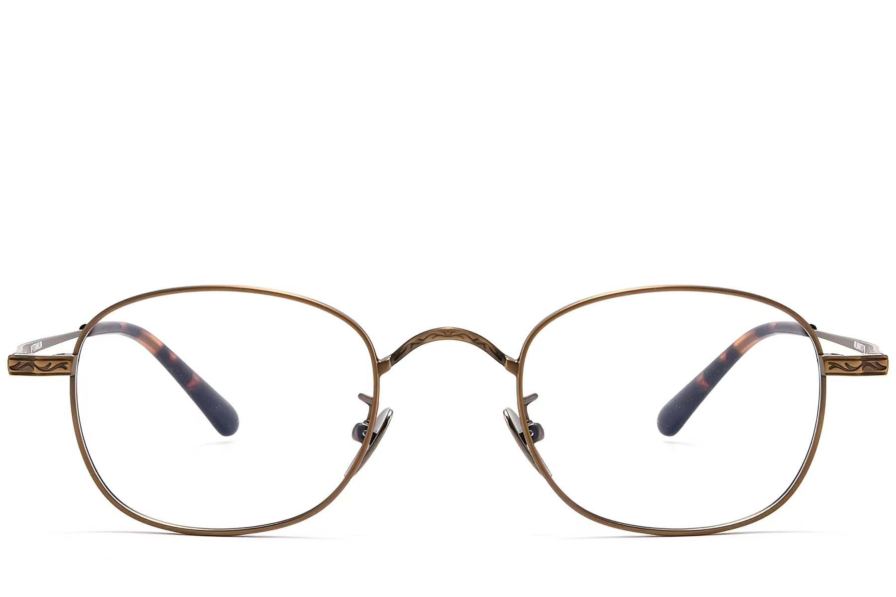 Oval Copper Titanium Glasses #BS1913-0148