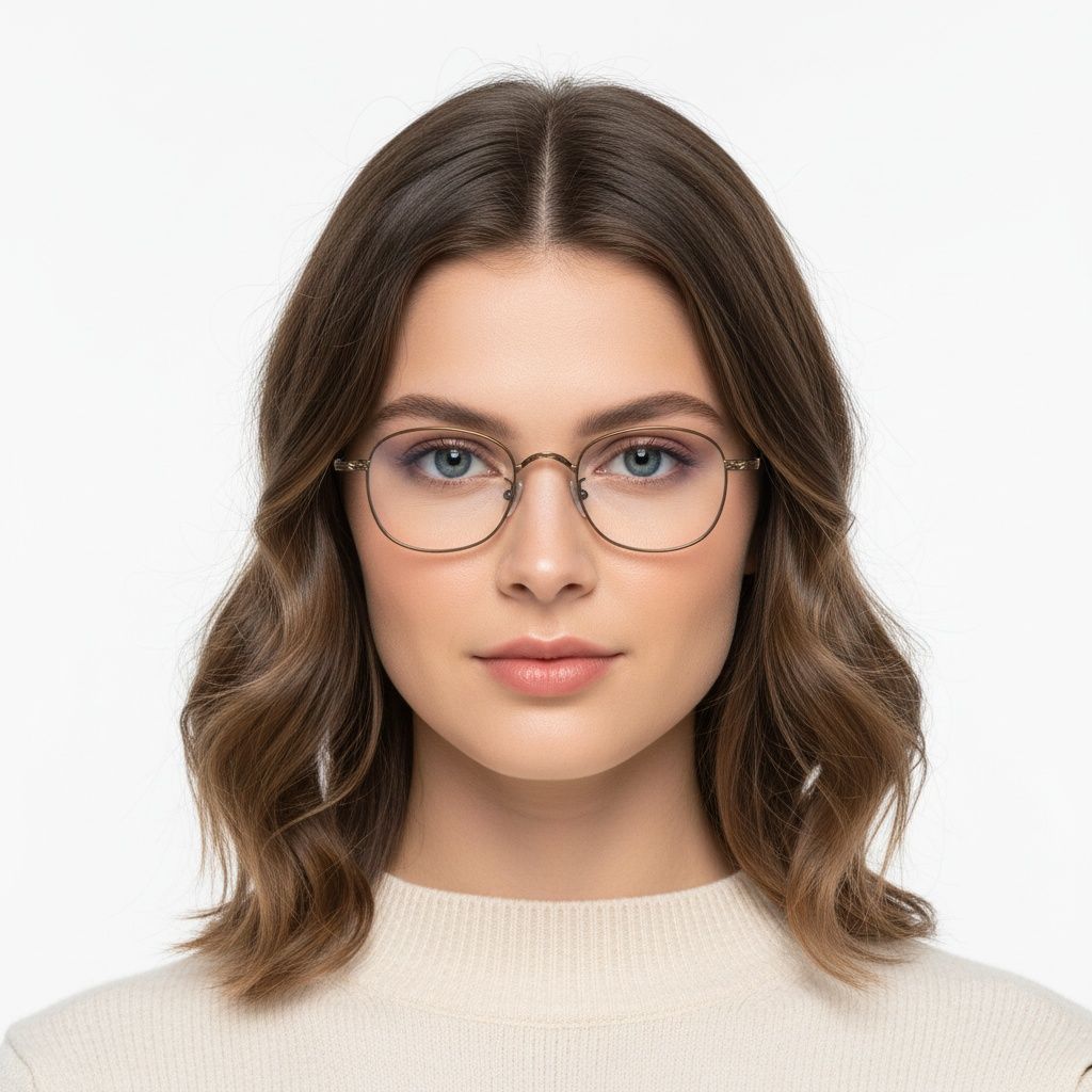 Oval Copper Titanium Glasses #BS1913-0148