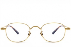Oval Golden Titanium Glasses #BS1913-0149