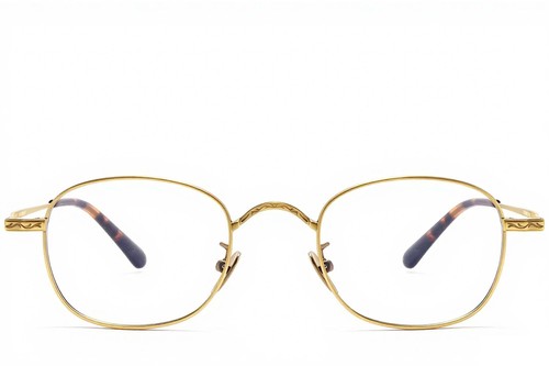 Oval Golden Titanium Glasses #BS1913-0149