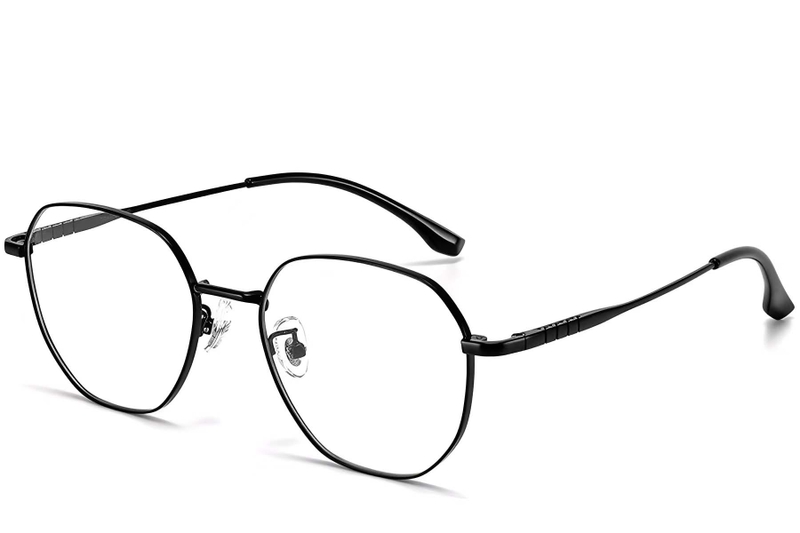 Geometric Black Titanium Glasses #BS1913-0151