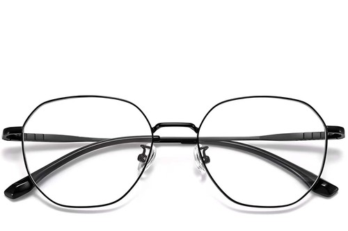 Geometric Black Titanium Glasses #BS1913-0151