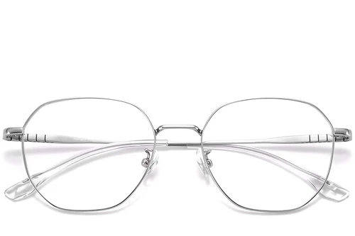 Geometric Silver Titanium Glasses #BS1913-0152
