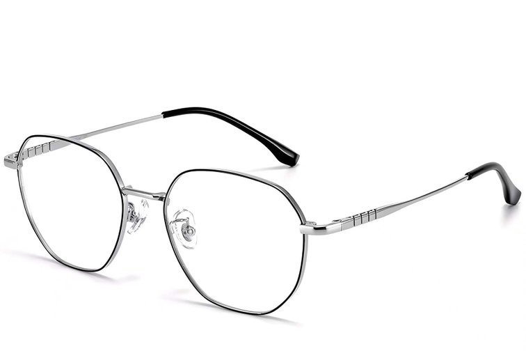 Geometric Black Titanium Glasses #BS1913-0153