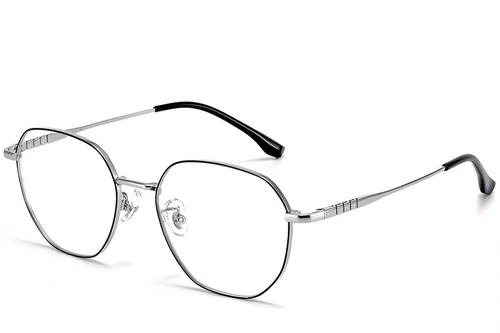 Geometric Black Titanium Glasses #BS1913-0153