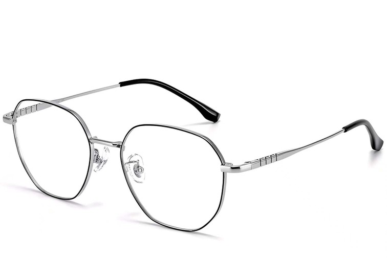 Geometric Black Titanium Glasses #BS1913-0153