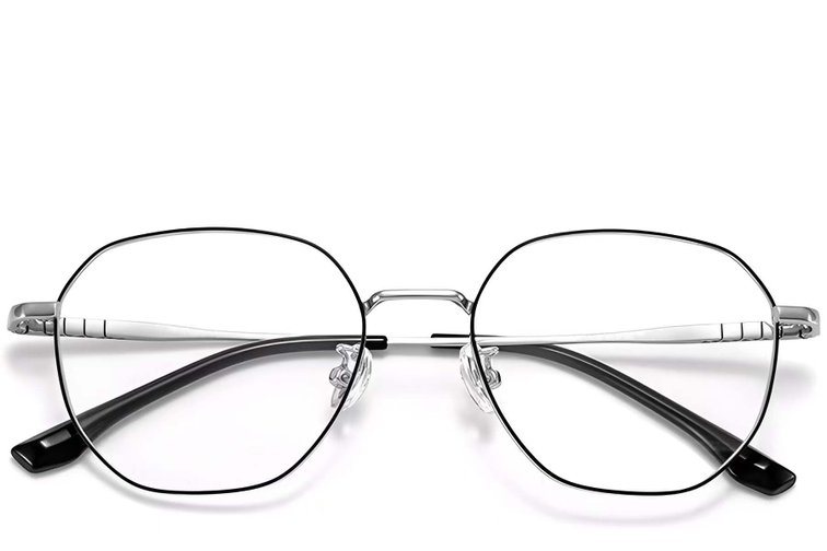 Geometric Black Titanium Glasses #BS1913-0153