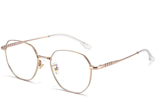Lunettes géométriques roses en titane #BS1913-0154