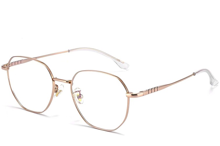 Gafas geométricas de titanio rosa #BS1913-0154