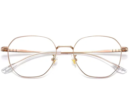 Lunettes géométriques roses en titane #BS1913-0154