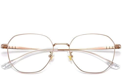 Gafas geométricas de titanio rosa #BS1913-0154