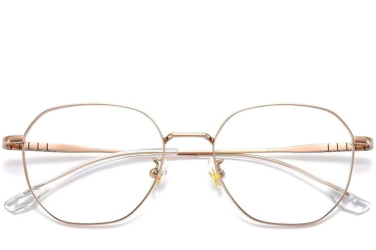 Gafas geométricas de titanio rosa #BS1913-0154