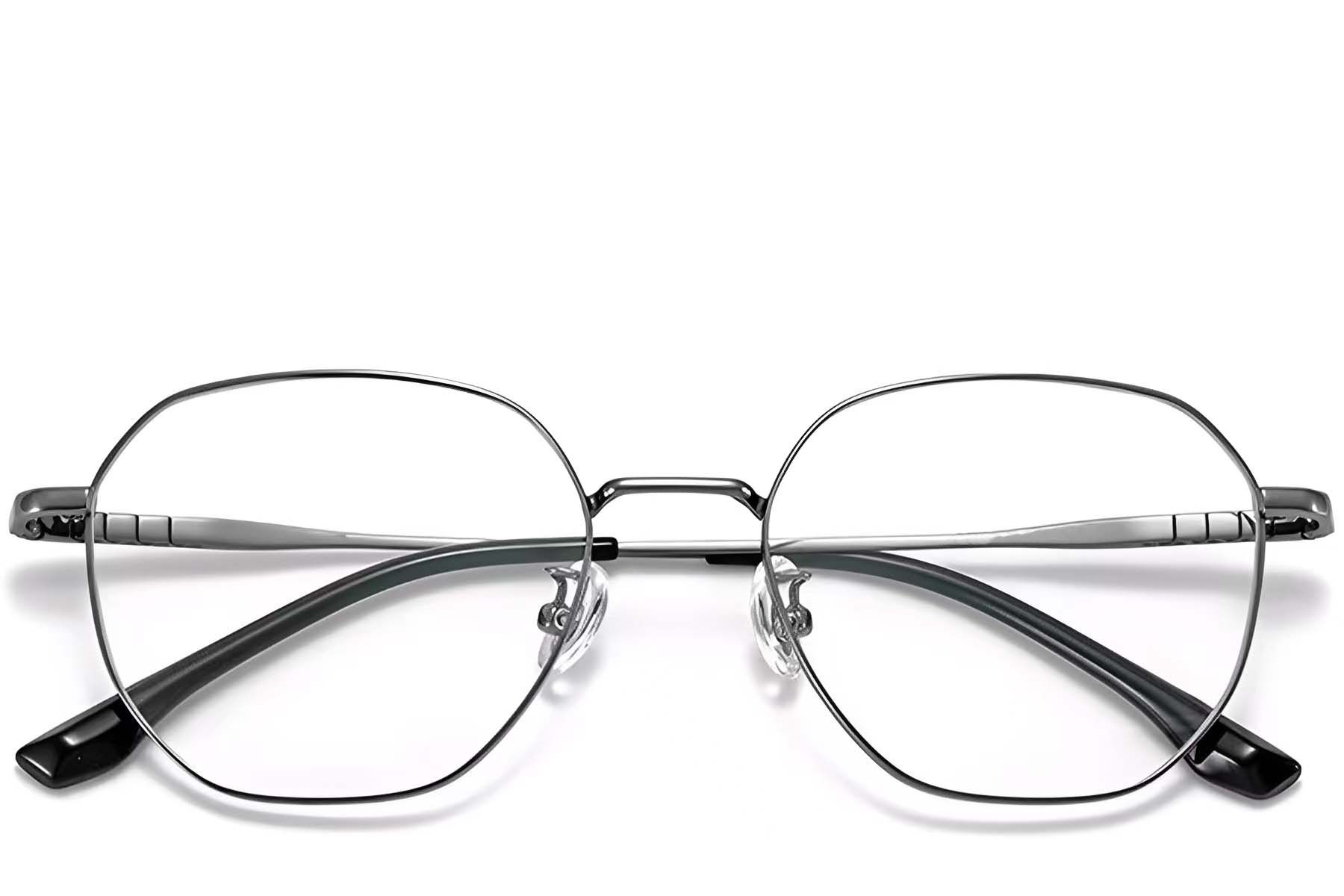 Gafas geométricas de titanio gris #BS1913-0155