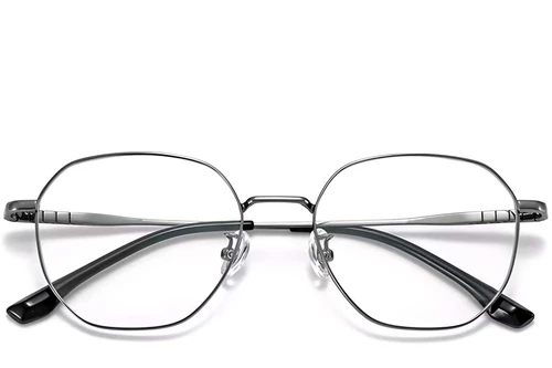 Geometric Grey Titanium Glasses #BS1913-0155
