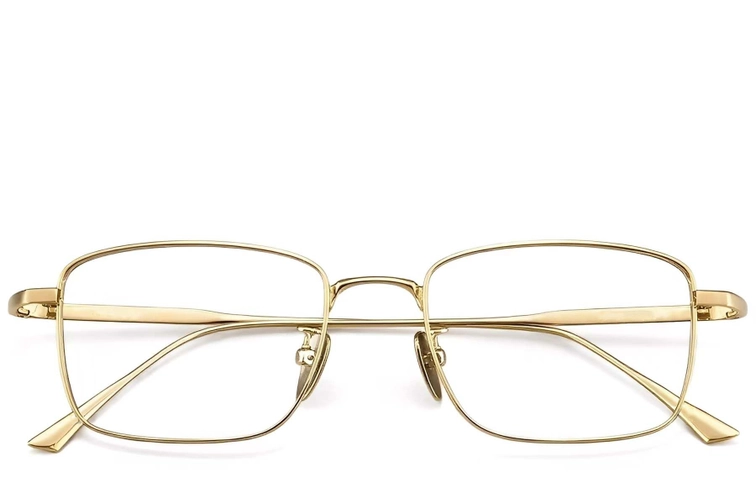 Rectangular Golden Titanium Glasses #BS1913-0157