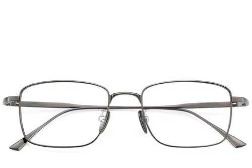 Rectangular Grey Titanium Glasses #BS1913-0159