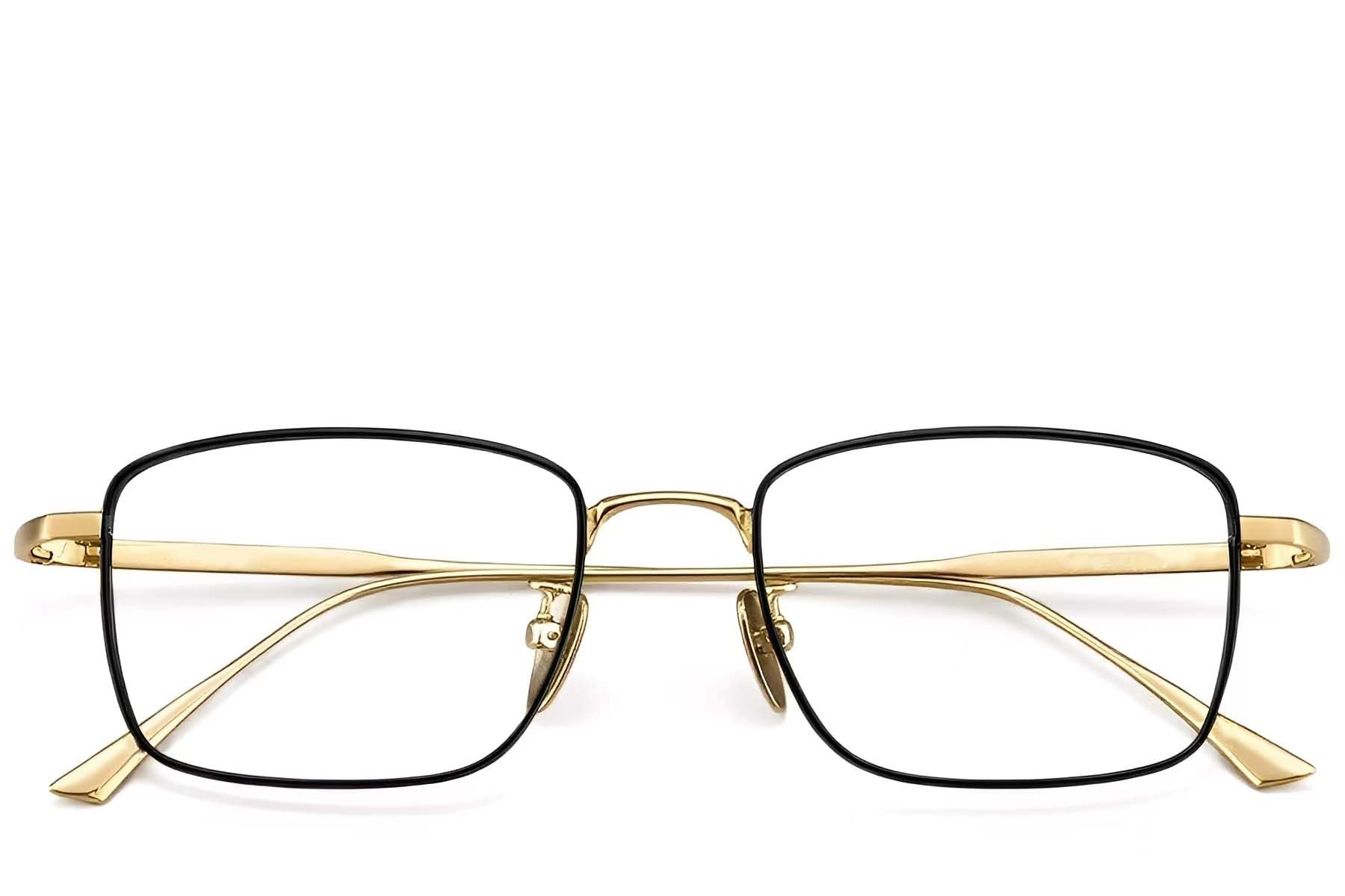 Rectangular Black Titanium Glasses #BS1913-0160