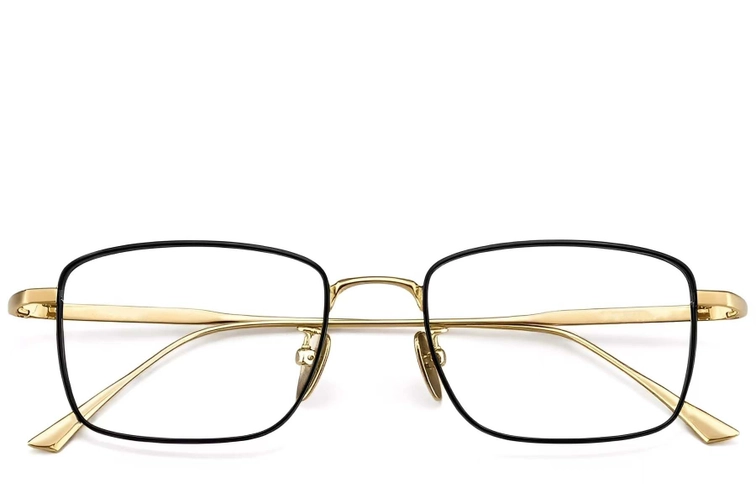 Gafas rectangulares de titanio negro #BS1913-0160