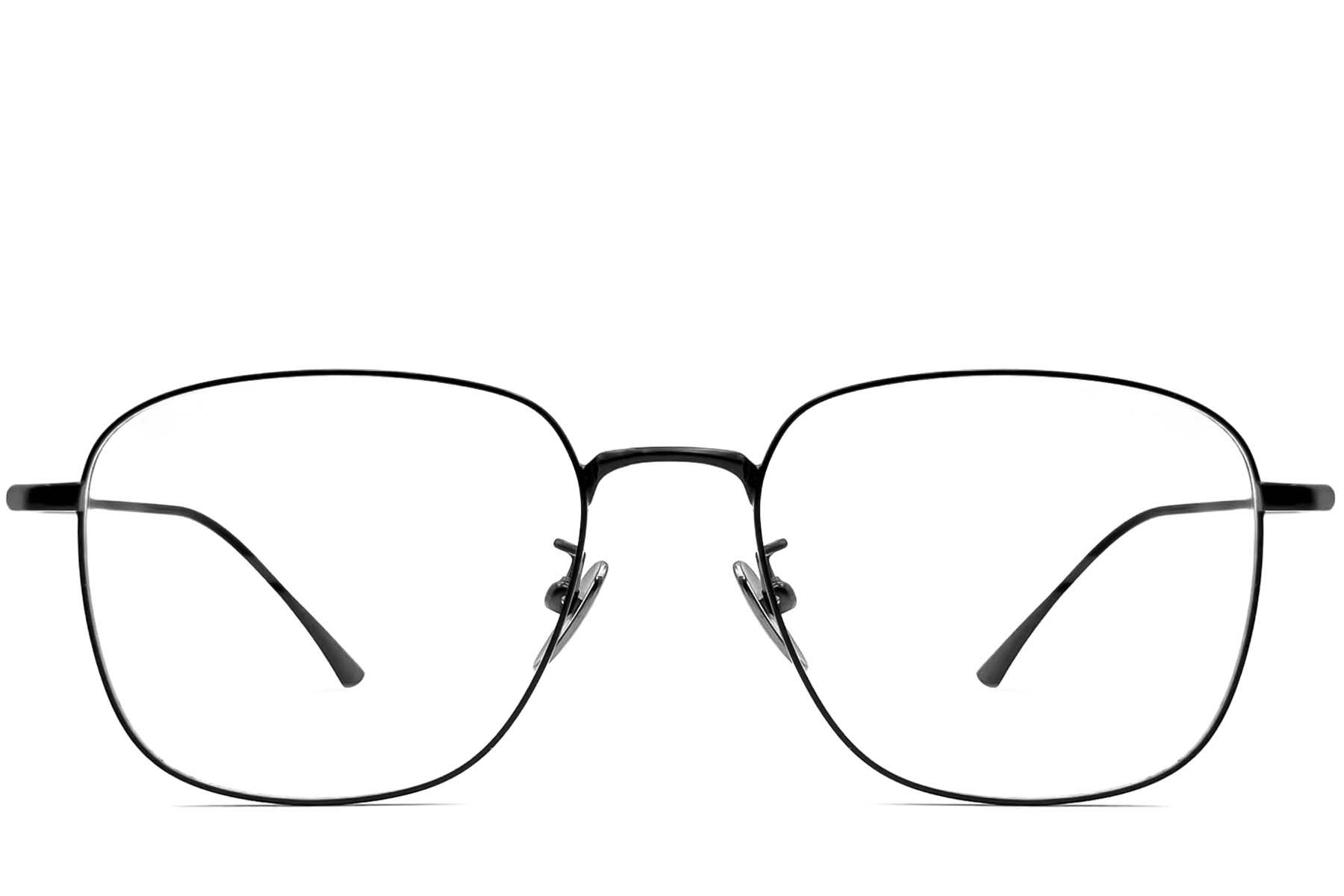 Rectangular Black Titanium Glasses #BS1913-0161