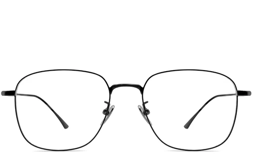 Rectangular Black Titanium Glasses #BS1913-0161