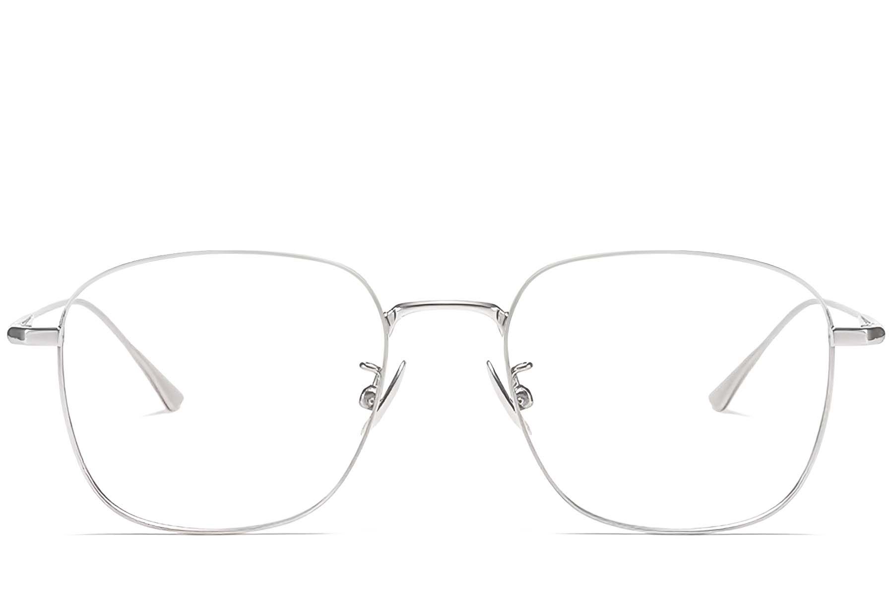 Rectangular Silver Titanium Glasses #BS1913-0162