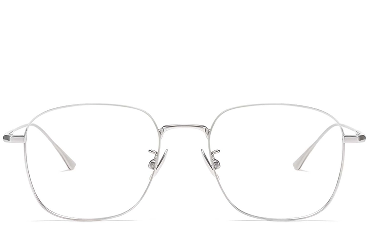 Rectangular Silver Titanium Glasses #BS1913-0162