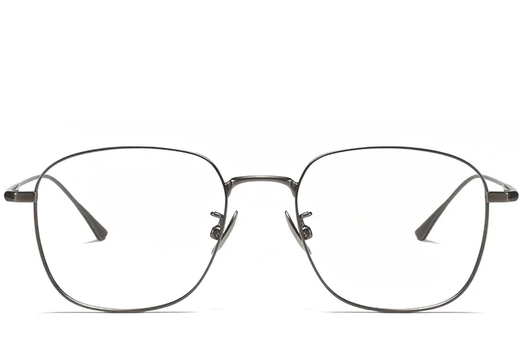 Rectangular Grey Titanium Glasses #BS1913-0163