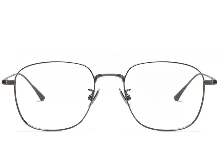 Rechteckige graue Titanbrille #BS1913-0163
