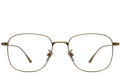 Gafas rectangulares de cobre y titanio #BS1913-0165