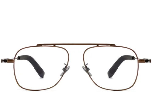 Lunettes aviateur en cuivre et titane #BS1913-0168