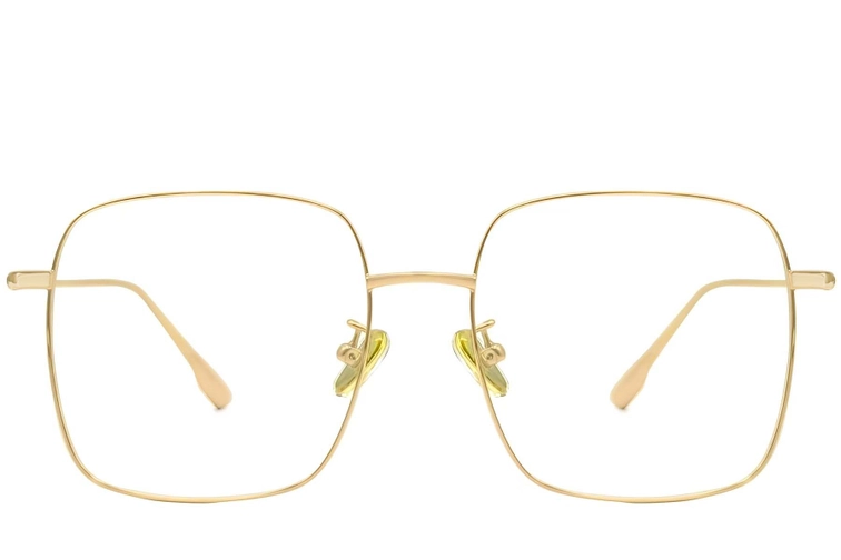 Rectangular Golden Titanium Glasses #BS1913-0171