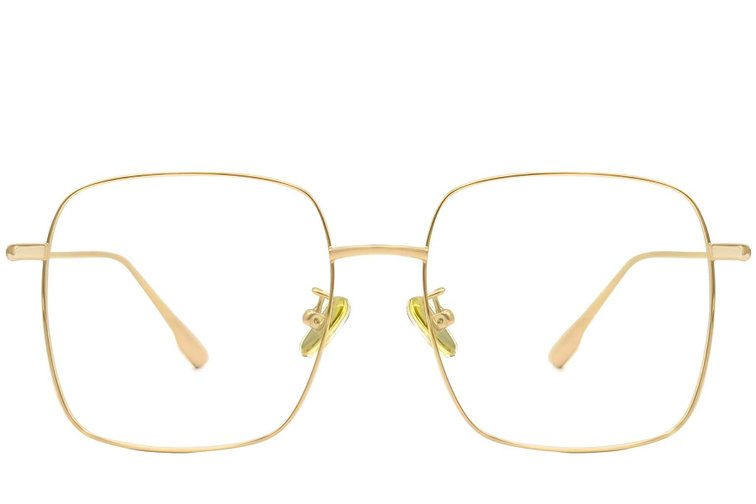 Rectangular Golden Titanium Glasses #BS1913-0171
