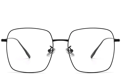 Rectangular Black Titanium Glasses #BS1913-0172
