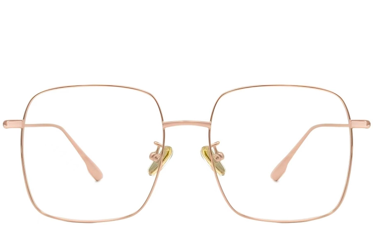 Rectangular Pink Titanium Glasses #BS1913-0173