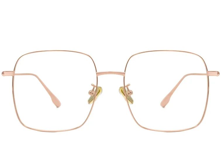Rectangular Pink Titanium Glasses #BS1913-0173